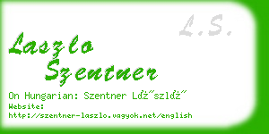 laszlo szentner business card